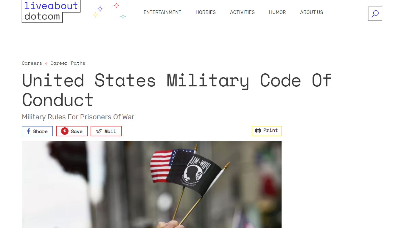 US Military Code Of Conduct Rules For Prisoners of War