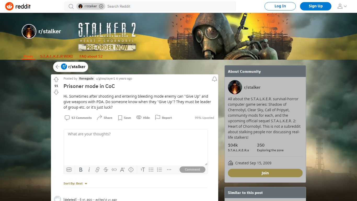 Prisoner mode in CoC : stalker - reddit